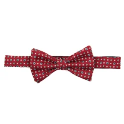 PAPILLON ANNODATO IN SETA BORDEAUX Microfantasia geoemtrica