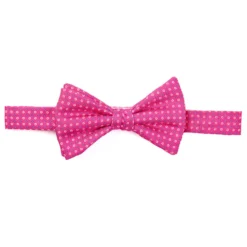 PAPILLON ANNODATO IN SETA FUCSIA Microfantasia geoemtrica