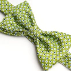 PAPILLON ANNODATO IN SETA VERDE CHIARO Pois