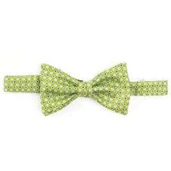 PAPILLON ANNODATO IN SETA VERDE CHIARO Pois