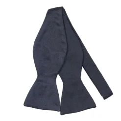 PAPILLON DA ANNODARE IN RASO DI SETA BLU SCURO Tinta unita