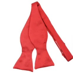 PAPILLON DA ANNODARE IN RASO DI SETA ROSSO Tinta unita
