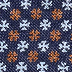 PAPILLON DA ANNODARE IN SETA BLU SCURO Microfantasia fiore