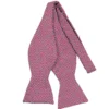 PAPILLON DA ANNODARE IN SETA BORDEAUX Microfantasia fiore