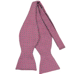 PAPILLON DA ANNODARE IN SETA BORDEAUX Microfantasia fiore