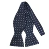 PAPILLON DA ANNODARE IN SETA BLU SCURO Microfantasia fiore