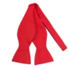 PAPILLON DA ANNODARE IN SETA ROSSO Tinta unita