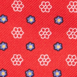 PAPILLON DA ANNODARE IN SETA ROSSO Microfantasia fiore