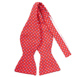 PAPILLON DA ANNODARE IN SETA ROSSO Microfantasia fiore