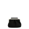 PARTY CLUTCH NERA In camoscio e pelle