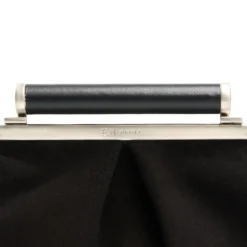 PARTY CLUTCH NERA In camoscio e pelle