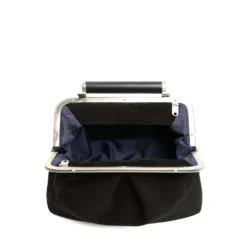 PARTY CLUTCH NERA In camoscio e pelle