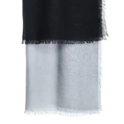 PASHMINA NERA E GRIGIA EFFETTO SFUMATO In cashmere