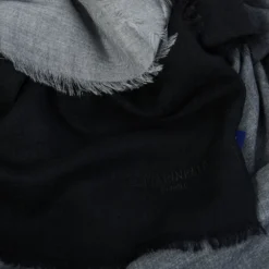 PASHMINA NERA E GRIGIA EFFETTO SFUMATO In cashmere