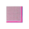 POCHETTE DA TASCHINO IN SETA STAMPATA A MANO FUCSIA Macrofantasia fiore