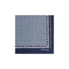 POCHETTE DA TASCHINO IN SETA STAMPATA A MANO BLU Fantasia archivio 1959