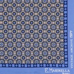 POCHETTE DA TASCHINO IN SETA STAMPATA A MANO POLVERE Fantasia archivio 1971