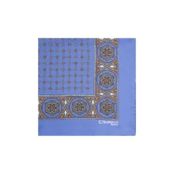 POCHETTE DA TASCHINO IN SETA STAMPATA A MANO POLVERE Microfantasia fiore