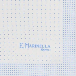 POCHETTE DA TASCHINO IN SETA STAMPATA A MANO BIANCA Pois
