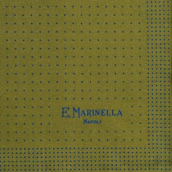 POCHETTE DA TASCHINO IN SETA STAMPATA A MANO VERDE OLIVA Pois
