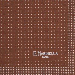 POCHETTE DA TASCHINO IN SETA STAMPATA A MANO MARRONEPois