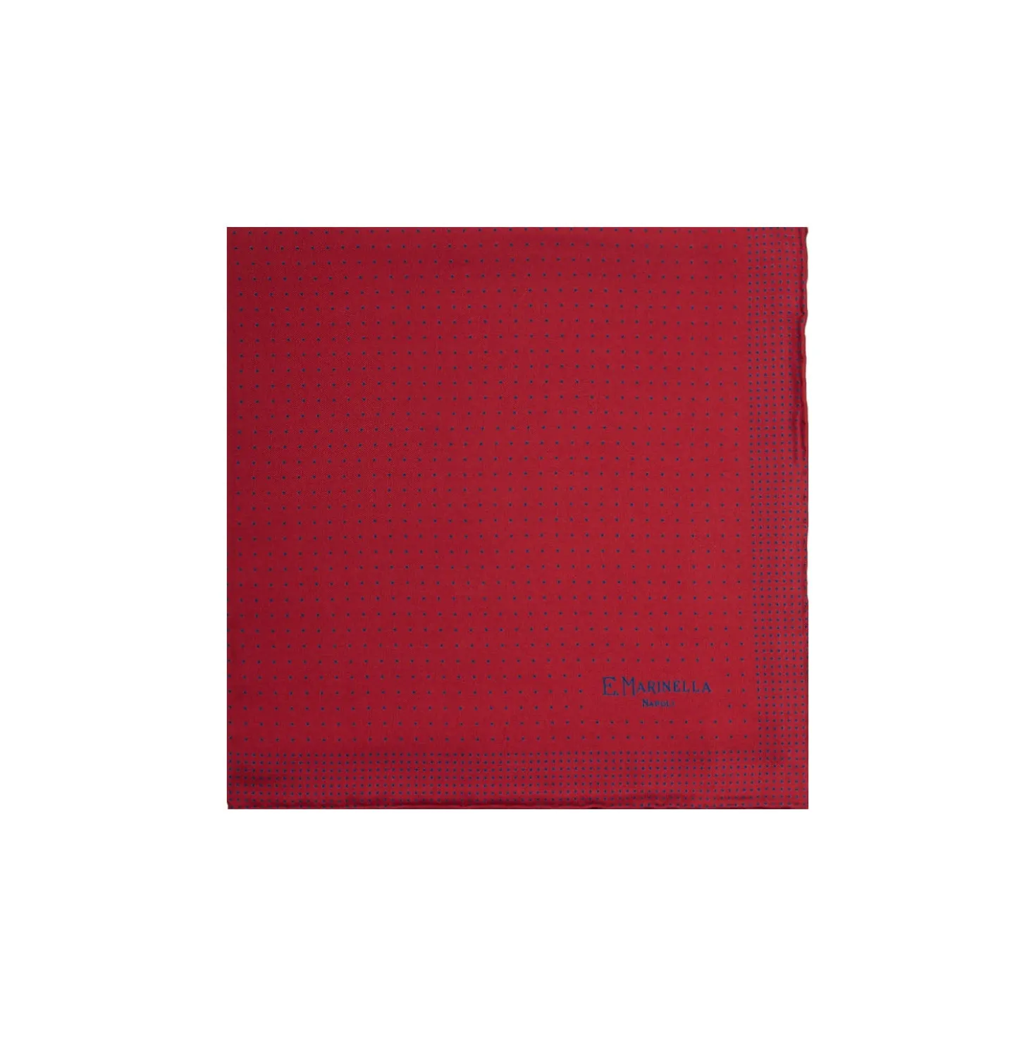 POCHETTE DA TASCHINO IN SETA STAMPATA A MANO BORDEAUX Pois