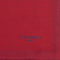 POCHETTE DA TASCHINO IN SETA STAMPATA A MANO BORDEAUX Pois