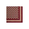 POCHETTE DA TASCHINO IN SETA STAMPATA A MANO BORDEAUX Fantasia archivio 1931
