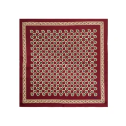 POCHETTE DA TASCHINO IN SETA STAMPATA A MANO BORDEAUX Fantasia archivio 1931
