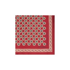 POCHETTE DA TASCHINO IN SETA STAMPATA A MANO BORDEAUX Fantasia archivio 1931