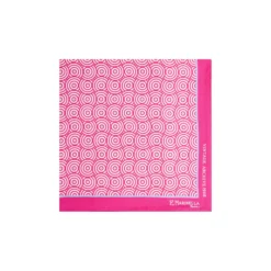 POCHETTE DA TASCHINO IN SETA STAMPATA A MANO FUCSIA Fantasia archivio 1968