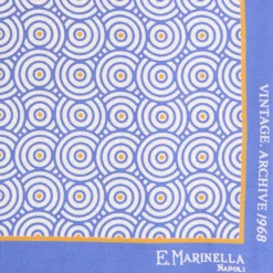 POCHETTE DA TASCHINO IN SETA STAMPATA A MANO POLVERE Fantasia archivio 1968