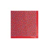 POCHETTE DA TASCHINO IN SETA STAMPATA A MANO ROSSO Fantasia archivio 1957