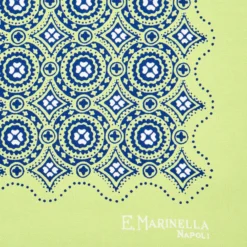 POCHETTE DA TASCHINO IN SETA STAMPATA A MANO VERDE CHIARO Macrofantasia fiore
