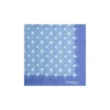 POCHETTE DA TASCHINO IN SETA STAMPATA A MANO AZZURRA Macrofantasia fiore