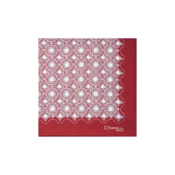POCHETTE DA TASCHINO IN SETA STAMPATA A MANO BORDEAUX Macrofantasia fiore