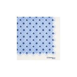 POCHETTE DA TASCHINO IN SETA STAMPATA A MANO BIANCA Macrofantasia fiore