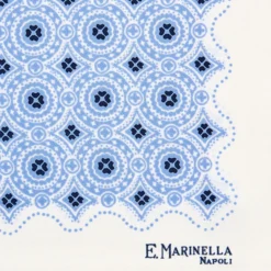 POCHETTE DA TASCHINO IN SETA STAMPATA A MANO BIANCA Macrofantasia fiore