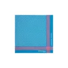 POCHETTE DA TASCHINO IN SETA STAMPATA A MANO BLU SCURO Pois