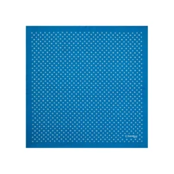 POCHETTE DA TASCHINO IN SETA STAMPATA A MANO BLU MEDIO Microfantasia fiore