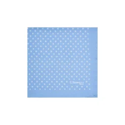 POCHETTE DA TASCHINO IN SETA STAMPATA A MANO AZZURRA Microfantasia fiore