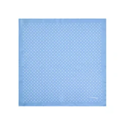 POCHETTE DA TASCHINO IN SETA STAMPATA A MANO AZZURRA Microfantasia fiore