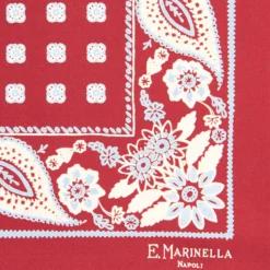 POCHETTE DA TASCHINO IN SETA STAMPATA A MANO BORDEAUX Macrofantasia fiore