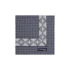 POCHETTE DA TASCHINO IN SETA STAMPATA A MANO BLU SCURO Microfantasia fiore
