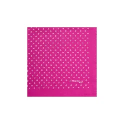POCHETTE DA TASCHINO IN SETA STAMPATA A MANO FUCSIA Microfantasia fiore