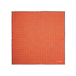 POCHETTE DA TASCHINO IN SETA STAMPATA A MANO ARANCIONE Microfantasia fiore