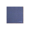 POCHETTE DA TASCHINO IN SETA STAMPATA A MANO BLU Microfantasia fiore