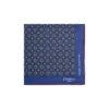 POCHETTE DA TASCHINO IN SETA STAMPATA A MANO BLU Fantasia archivio 1961
