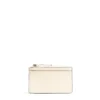PORTA CARTE DI CREDITO BEIGE In pelle con zip