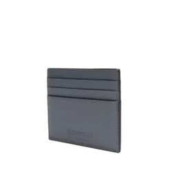 PORTACARTE DI CREDITO IN PELLE GRIGIO SCURO 7 scomparti